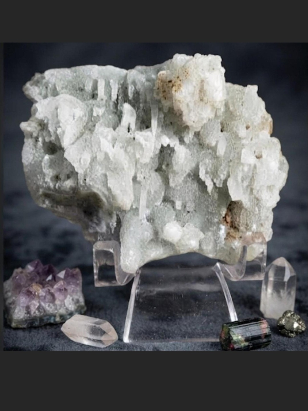 ​✨️NEW SPARKLY APOPHYLLITE CRYSTAL CLUSTER-Maharashtra, India-SUGARY!✨️Offers Ok